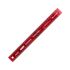 300mm Cork Backed Stainless Steel Ruler Red